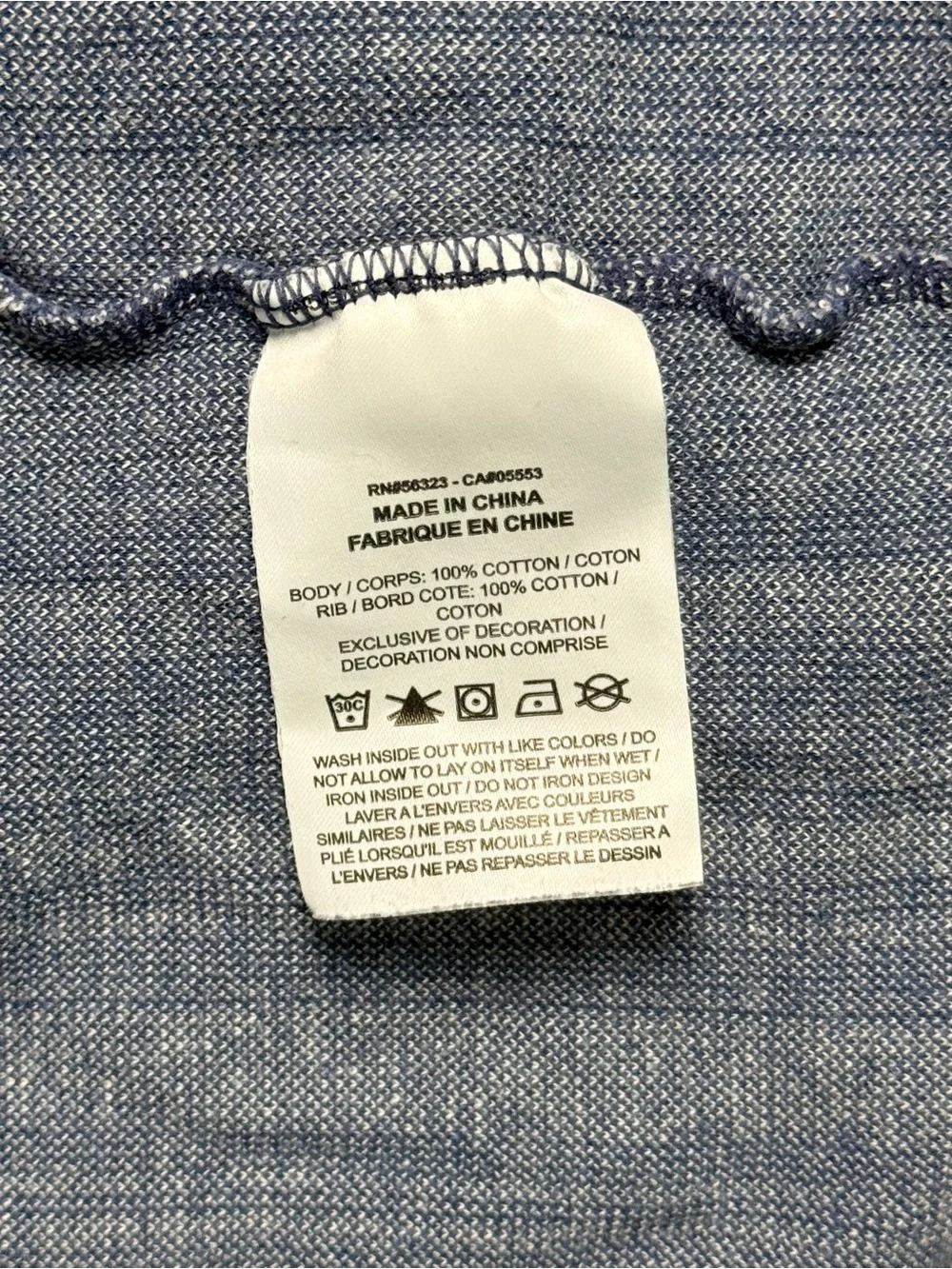 Nike Striped Tee Blue White Embroidered Swoosh Cotton T-Shirt Size Large